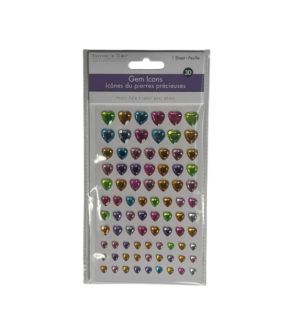 PAPER CRAFT STICKER HEARTS MEDLEY