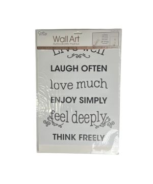 WALL ART "LIVE WELL LAUGH OFTEN LOVE MUCH"