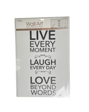 WALL ART "LIVE EVERY MOMENT LAUGH EVERY DAY"