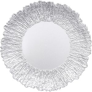 2.99 CHARGER PLATE SILVER & CLEAR