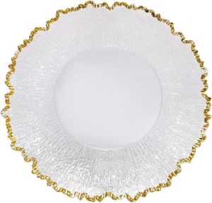 2.99 CHARGER PLATE GOLD & CLEAR