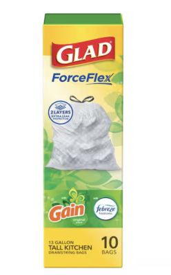 1.99 GLAD FORCE FLEX GAIN FEBREZE 10 13 GALLON 
