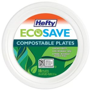 3.99 HEFT ECOSAVE COMPOSTABLE PLATES 16 PACK