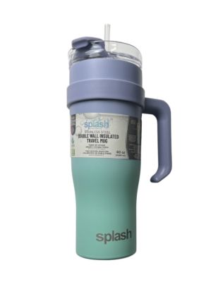 9.99 SPLASH DOUBLE WALL INSULATED STAINLESS STEEL BOTTLE MUG 40 OZ