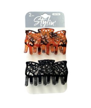 STYLIN HAIR CLIPS 2 COUNT 
