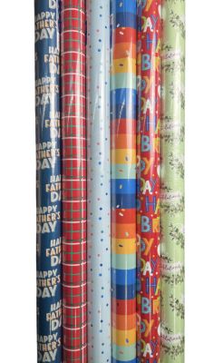 2.99 BIRTHDAY GIFT WRAP 40 SQ FT 
