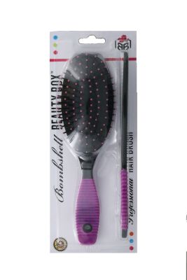 HAIR BRUSH 2PC  