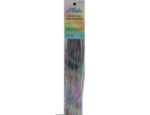 MAJESTIC MULTICOLOR CLIP IN TINSEL HAIR EXTENSIONS