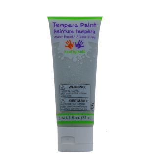 SILVER GLITTER TEMPERA KIDS PAINT WASTER BASED 2.54 FL OZ  
