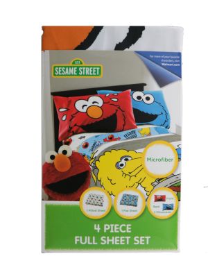 19.99 SESAME STREET 4 PIECE FULL SHEET SET