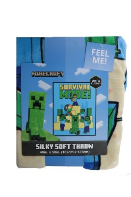 9.99 MINECRAFT SILKY SOFT THROW