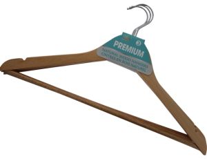 2.99 PREMIUM NATURAL WOOD HANGERS 3 PACK