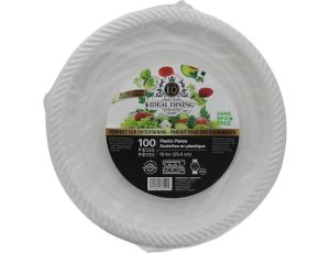 9.99 IDEAL DINING PLASTIC PLATES 100 PIECES 10 INCH