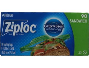 4.49 ZIPLOCK SANDWHICH BAG 90 COUNT
