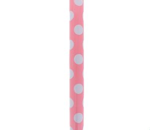 LIGHT PINK AND WHITE POLKA DOT GIFT WRAP 76.2 CM X 1.52 M  