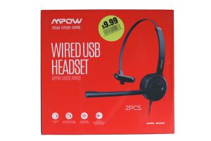 9.99 WIRED USB HEAD SET MPOW AUDIO WIRED