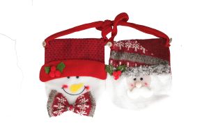 1.99 CHRISTMAS CHARACTERS PLUSH BAG 38*20CM 3ASTD