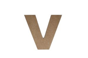 V WOODEN LETTER