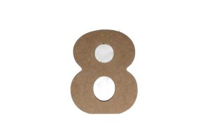 8 WOODEN NUMBER 