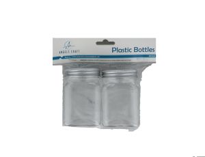 PLASTIC BOTTLE 2 PACK 2.40 X 2.40 X 3.46 INCH