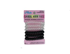 SPIRAL HAIR TIES 6 PACK