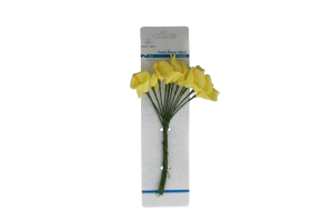 YELLOW LILY FOAM FLOWER 12 COUNT