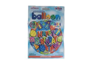 HAPPY BIRTHDAY GELLI BEAN NON METALLIC BALLOON