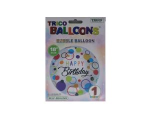 3.99 BIRTHDAY BUBBLE BALLOON 18 INCH MYLAR