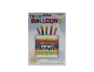 3.99 HAPPY BIRTHAY MYLAR 26 INCH BALLOON