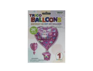 3.99 HEART SHAPE BIRTHDAY 22 INCH MYLAR BALLOON