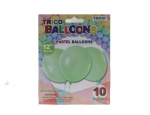 LIGHT GREEN PASTEL BALLOON 10 PACK