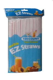 EZ PAPER STRAW 100 COUNT  