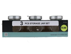 1.99 3 PCS STORAGE JAR SET