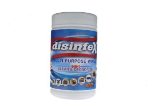DISINFEX MULTI-PURPOSE WIPES 2-IN-1 CLEAN & DEODORIZER