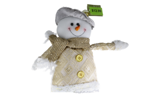 12.99 GOLD STANDING SNOW MAN 