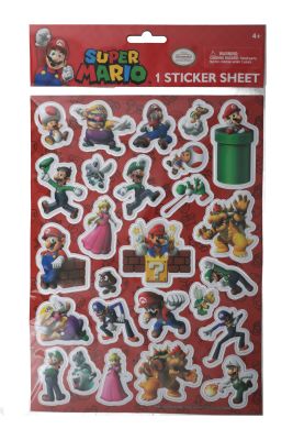 SUPER MARIO 1 STICKER SHEET