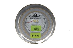 19.99 50 PC GOLD AND CLEAR PLATES