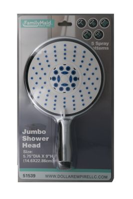 9.99 JUMBO SHOWER HEAD 5 SPRAY PATTERNS