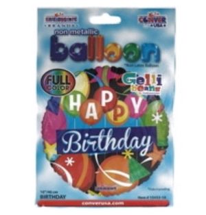 HAPPY BIRTHDAY BALLOON GELLI BEAN NON LATEX