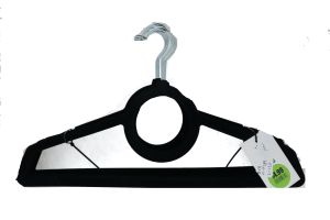 4.99 BLACK FABRIC CLOTHING HANGERS