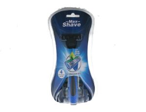 MAX SHAVE WITH ALOE STRIP 4 PACK MEN