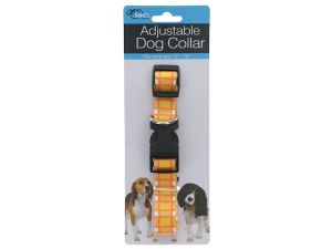 ADJUSTABLE DOG COLLAR PLAID DESIGN  