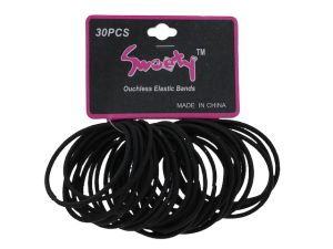 RUBBER BANDS BLACK 30PC  