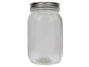 MASON JAR W LID 33.8 oz height 6.5  