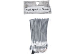 Silver Mini Plastic Spoons 20 Count  