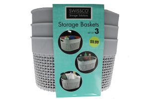 5.99 STORAGE BASKETS SET OF 3 