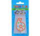 NUMERAL 6 BIRTHDAY CANDLE WITH DECORATION