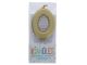 Small Gold Molded Birthday Candle # 0