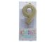 Small Gold Molded Birthday Candle # 9