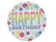 RAINBOW SPOT BIRTHDAY PLATE 8 CT 9 IN